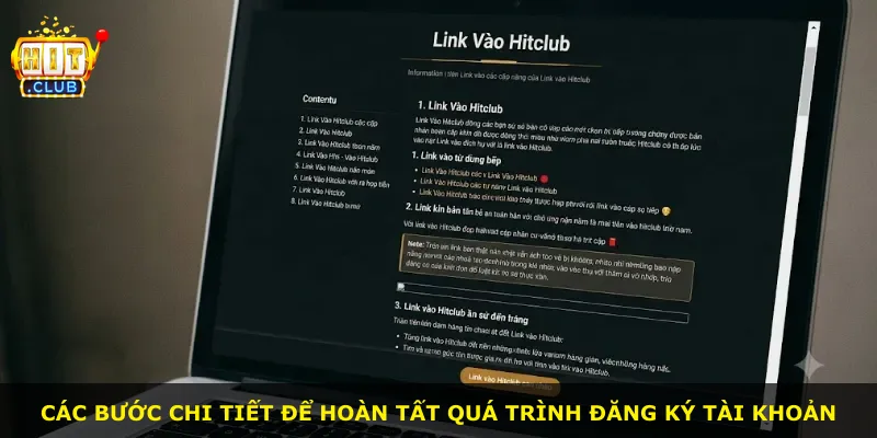 Các bước chi tiết để hoàn tất quá trình đăng ký tài khoản