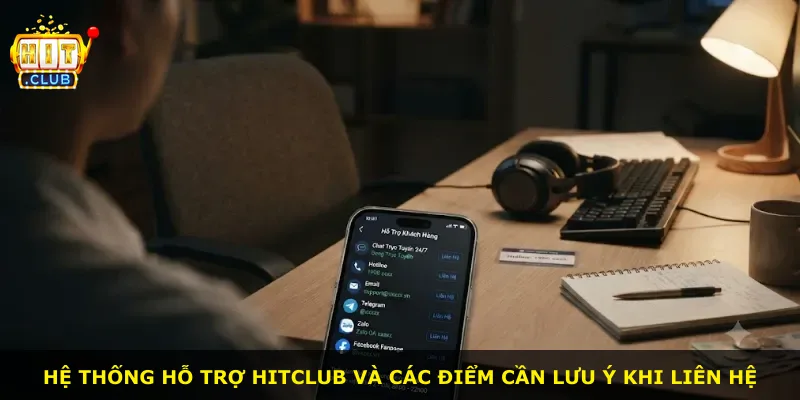 Hệ thống hỗ trợ Hitclub và các điểm cần lưu ý khi liên hệ
