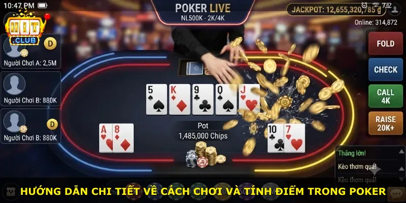 Hướng dẫn chi tiết về cách chơi và tính điểm trong Poker