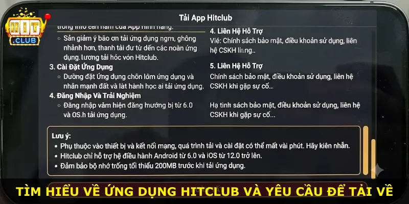 Tìm hiểu về ứng dụng Hitclub và yêu cầu để tải về