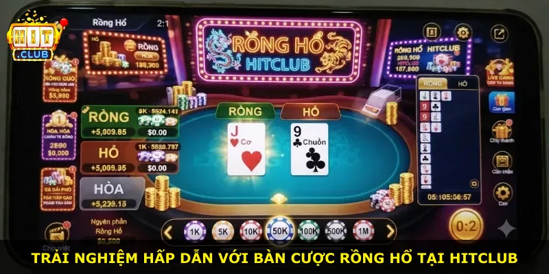 Trải nghiệm hấp dẫn với bàn cược Rồng Hổ tại Hitclub